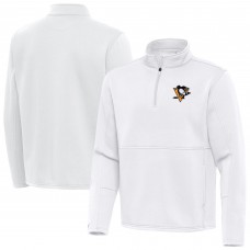 Кофта на короткой молнии Pittsburgh Penguins Antigua White Twist Кофта на короткой молнии Pittsburgh Penguins Antigua White Twist