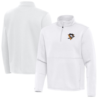Кофта на короткой молнии Pittsburgh Penguins Antigua White Twist