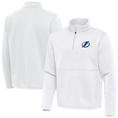 Кофта на короткой молнии Tampa Bay Lightning Antigua White Twist