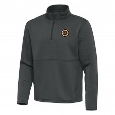 Кофта на короткой молнии Boston Bruins Antigua Pewter Twist