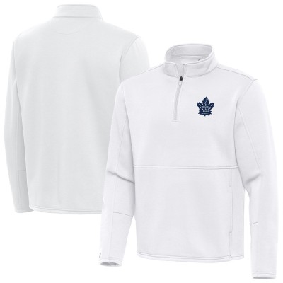 Кофта на короткой молнии Toronto Maple Leafs Antigua White Twist