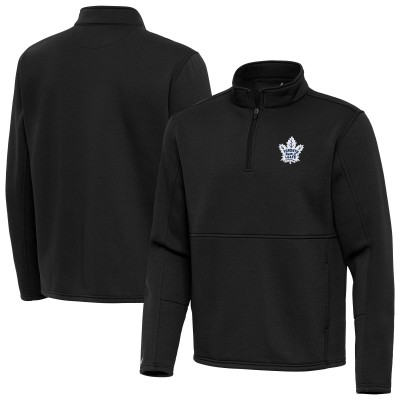 Кофта на короткой молнии Toronto Maple Leafs Antigua Black Twist