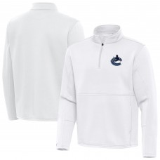 Vancouver Canucks Antigua White Twist Quarter-Zip Pullover Jacket