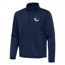 Vancouver Canucks Antigua Blue Twist Quarter-Zip Pullover Jacket