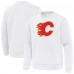 Calgary Flames Antigua White Relevant Lightweight Pullover Sweatshirt