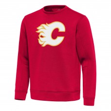 Calgary Flames Antigua Red Relevant Lightweight Pullover Sweatshirt