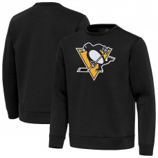 Pittsburgh Penguins Antigua Black Relevant Lightweight Pullover Sweatshirt