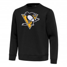 Pittsburgh Penguins Antigua Black Relevant Lightweight Pullover Sweatshirt