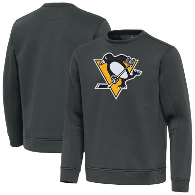 Свитшот Pittsburgh Penguins Antigua Pewter Relevant Lightweight Pullover