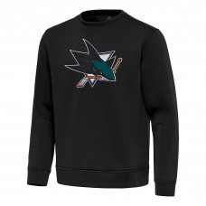San Jose Sharks Antigua Black Relevant Lightweight Pullover Sweatshirt