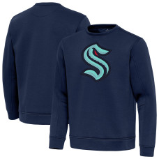 Seattle Kraken Antigua Navy Relevant Lightweight Pullover Sweatshirt