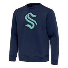 Seattle Kraken Antigua Navy Relevant Lightweight Pullover Sweatshirt
