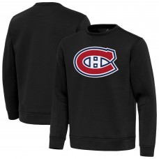Montreal Canadiens Antigua Black Relevant Lightweight Pullover Sweatshirt