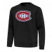 Montreal Canadiens Antigua Black Relevant Lightweight Pullover Sweatshirt