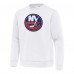 New York Islanders Antigua White Relevant Lightweight Pullover Sweatshirt
