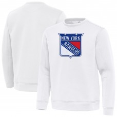 New York Rangers Antigua White Relevant Lightweight Pullover Sweatshirt New York Rangers Antigua White Relevant Lightweight Pullover Sweatshirt