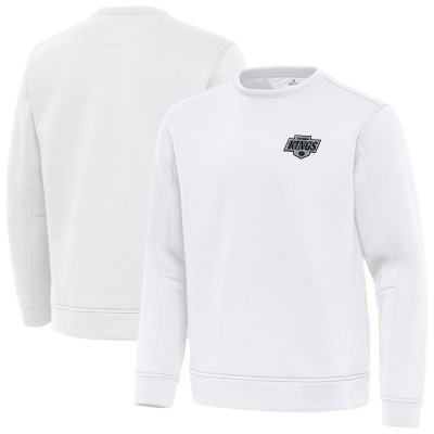 Los Angeles Kings Antigua White Relevant Lightweight Pullover Sweatshirt