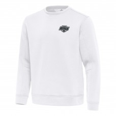 Los Angeles Kings Antigua White Relevant Lightweight Pullover Sweatshirt