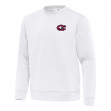 Montreal Canadiens Antigua White Relevant Lightweight Pullover Sweatshirt