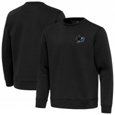 San Jose Sharks Antigua Black Relevant Lightweight Pullover Sweatshirt