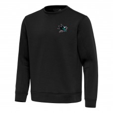 San Jose Sharks Antigua Black Relevant Lightweight Pullover Sweatshirt