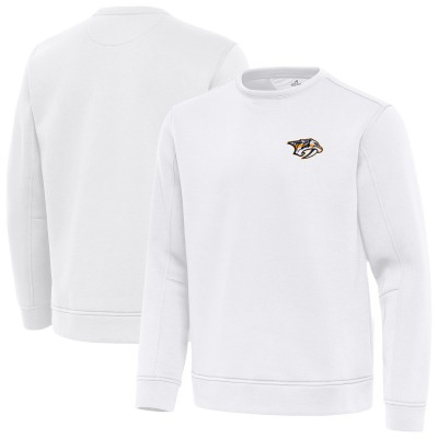Nashville Predators Antigua White Relevant Lightweight Pullover Sweatshirt