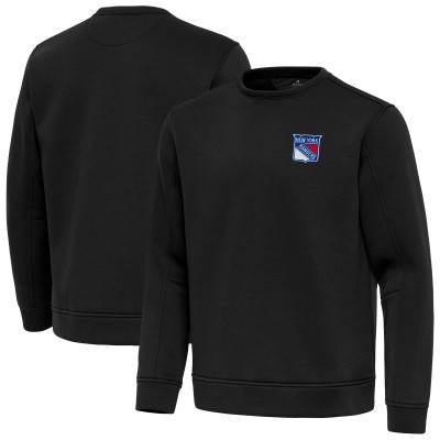 Свитшот New York Rangers Antigua Black Relevant Lightweight Pullover