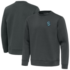 Seattle Kraken Antigua Pewter Relevant Lightweight Pullover Sweatshirt