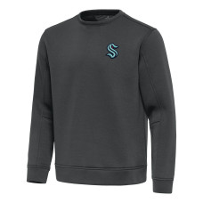 Seattle Kraken Antigua Pewter Relevant Lightweight Pullover Sweatshirt