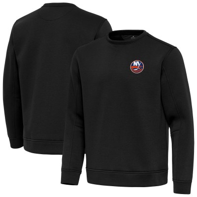 New York Islanders Antigua Black Relevant Lightweight Pullover Sweatshirt