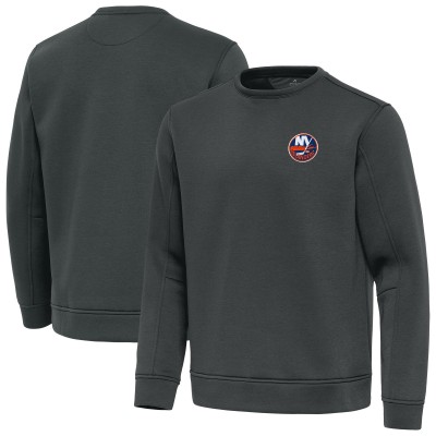 New York Islanders Antigua Pewter Relevant Lightweight Pullover Sweatshirt
