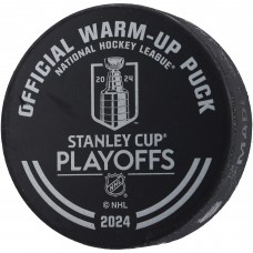 Carter Verhaeghe Florida Panthers Autographed Fanatics Authentic Practice-Used Warm-Up Puck from Game 5 of the Eastern Conference Finals during the 2024 Stanley Cup Playoffs vs. New York Rangers