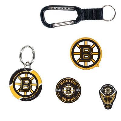 Boston Bruins WinCraft 5-Pack Key Ring and Fridge Magnet Set