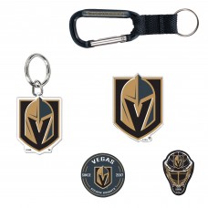 Vegas Golden Knights WinCraft 5-Pack Key Ring and Fridge Magnet Set Vegas Golden Knights WinCraft 5-Pack Key Ring and Fridge Magnet Set