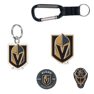 Vegas Golden Knights WinCraft 5-Pack Key Ring and Fridge Magnet Set