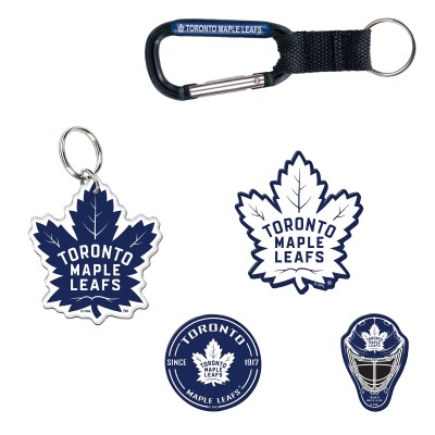 Toronto Maple Leafs WinCraft 5-Pack Key Ring and Fridge Magnet Set