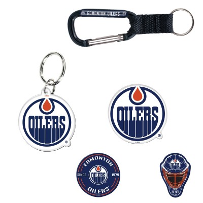 Edmonton Oilers WinCraft 5-Pack Key Ring and Fridge Magnet Set
