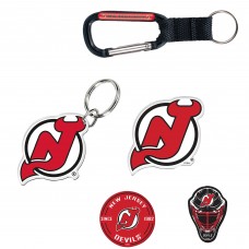 New Jersey Devils WinCraft 5-Pack Key Ring and Fridge Magnet Set