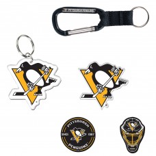 Pittsburgh Penguins WinCraft 5-Pack Key Ring and Fridge Magnet Set