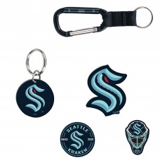 Seattle Kraken WinCraft 5-Pack Key Ring and Fridge Magnet Set