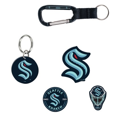 Seattle Kraken WinCraft 5-Pack Key Ring and Fridge Magnet Set