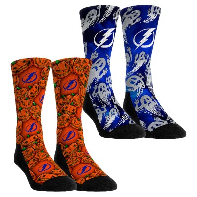 Unisex Tampa Bay Lightning Rock Em Socks Halloween Crew Socks 2-Pack Set