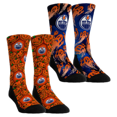 Носки Unisex Edmonton Oilers Rock Em Orange Halloween Crew 2-Pack Set
