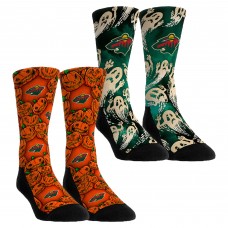 Две пары носков Подростковая Minnesota Wild Rock Em Socks Halloween Crew
