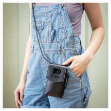 Philadelphia Flyers Black Hybrid Leather Crossbody Cell Phone Wallet