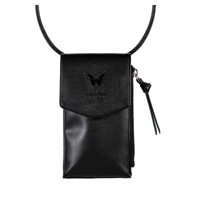 Washington Capitals Black Hybrid Leather Crossbody Cell Phone Wallet