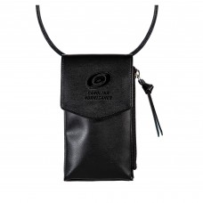 Кошелек Carolina Hurricanes Black Hybrid Leather Crossbody Cell Phone