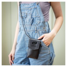 Кошелек Carolina Hurricanes Black Hybrid Leather Crossbody Cell Phone