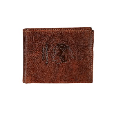 Chicago Blackhawks Bi-Fold Leather Passcase Wallet