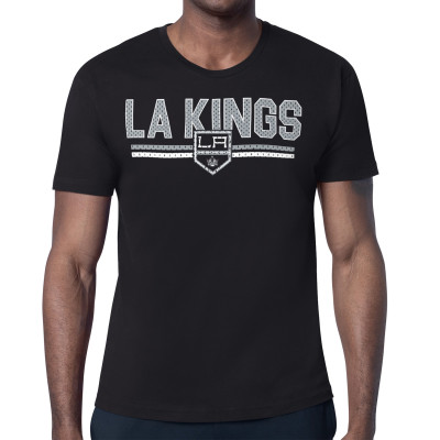 Los Angeles Kings Starter Black Mesh Look Team Name T-Shirt